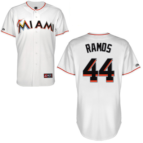 A-J Ramos #44 Youth Baseball Jersey-Miami Marlins Authentic Home White Cool Base MLB Jersey